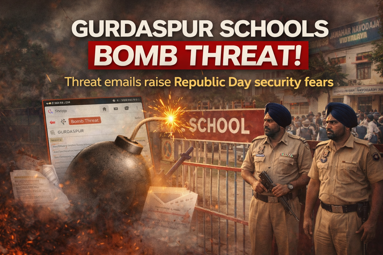 Gurdaspur school threat news