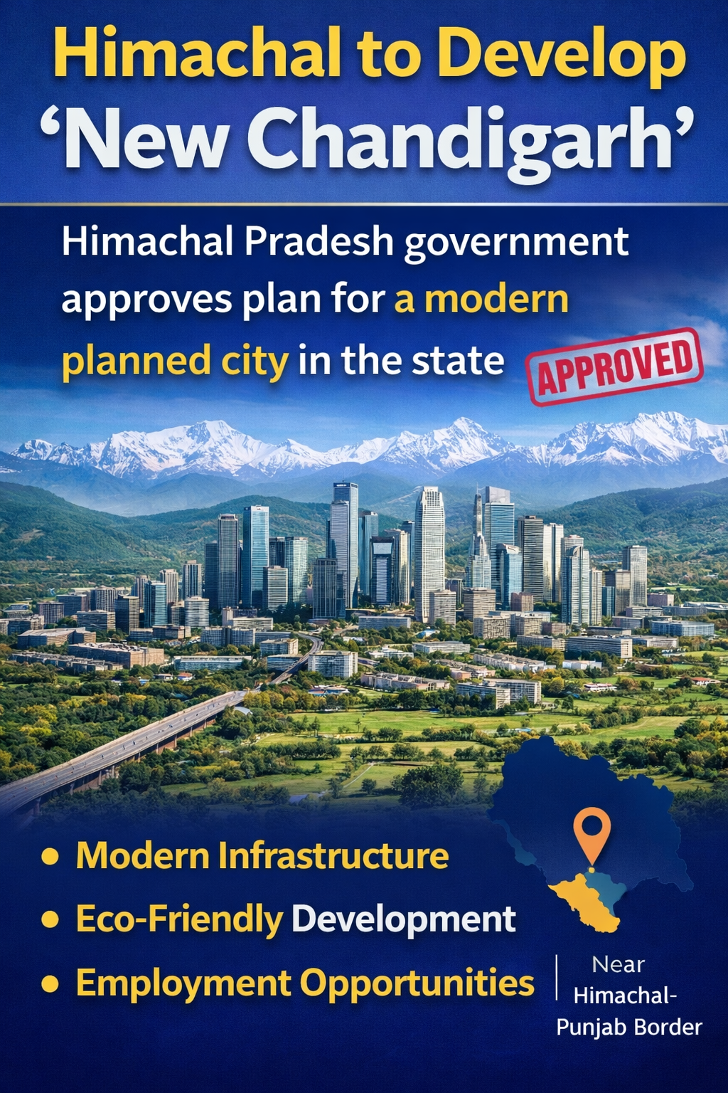 New Chandigarh in Himachal Pradesh approved by state government as a modern planned city
