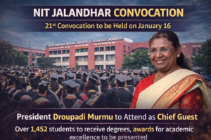 NIT Jalandhar 21st convocation ceremony with President Droupadi Murmu attending as chief guest on January 16, 2026