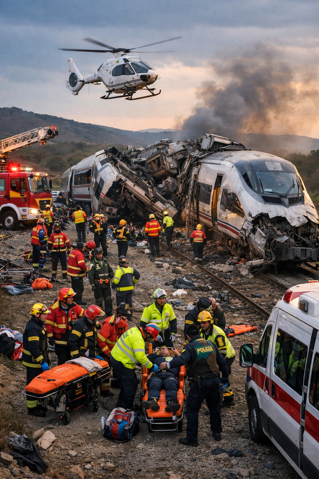 Spain train crash near Córdoba after collision of two high-speed trains leaving 21 dead and over 100 injured